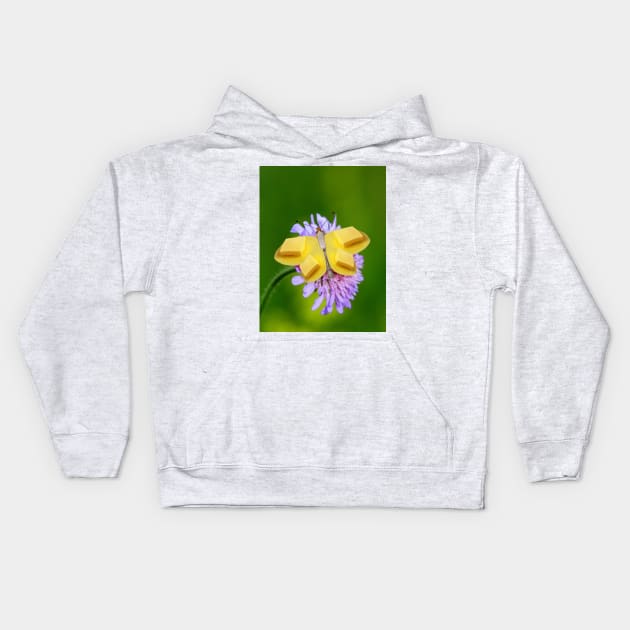 Butter Butterfly Kids Hoodie by Art-by-Sanna